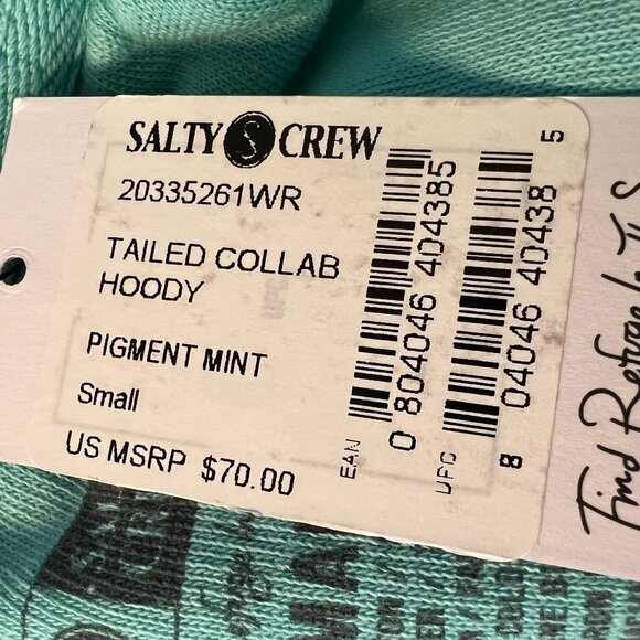 Salty Crew x Ron Jon Collab Hoody NWT Small - Picture 5 of 5